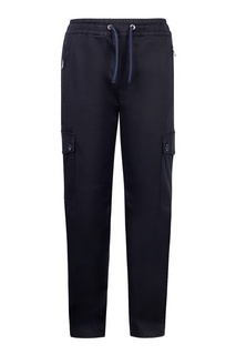 Синие брюки с эластичным поясом Dolce&Gabbana Kids
