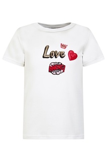 Белая футболка с аппликацией Dolce&Gabbana Kids