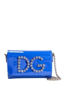 Синяя сумка с кристаллами Dolce&Gabbana Kids