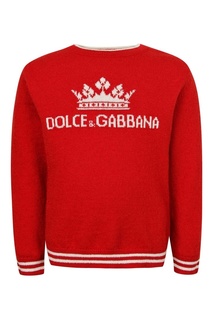 Красный шерстяной джемпер Dolce&Gabbana Kids
