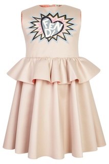Платье с баской Fendi Kids