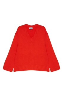 Красный пуловер Prada