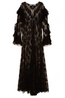 Черное кружевное платье с воланами Esve