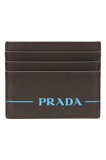 Серая визитница Prada