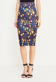 Юбка LOST INK BRIGHT LEOPARD HIGH WAISTED PENCIL