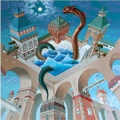 Пазл ООО ДАВИЧИ Купание разноцветного дракона, серия Иллюзии (37197)