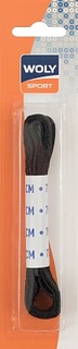 Шнурки плоские черные Woly, 75 см