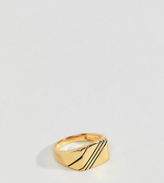 Кольцо из позолоченного серебра ASOS DESIGN - Золотой