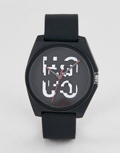 Черные часы 42 мм с силиконовым ремешком HUGO 1520004 Play - Черный
