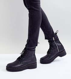 Кожаные ботинки Steve Madden - Черный