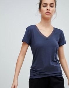 Пижамный топ с короткими рукавами Calvin Klein - Темно-синий