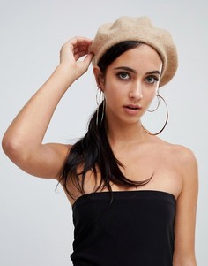 Бежевый берет с добавлением шерсти Missguided - Бежевый