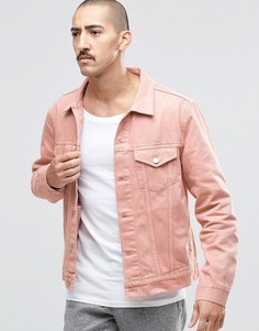 Розовая джинсовая куртка узкого кроя Weekday Single - Розовый