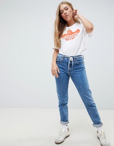 Белая футболка с оранжевым логотипом в виде птицы adidas Skateboarding Mark Gonzales - Белый