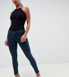 Выбеленные темно-синие рваные джинсы с заниженной талией ASOS DESIGN Petite Whitby - Синий