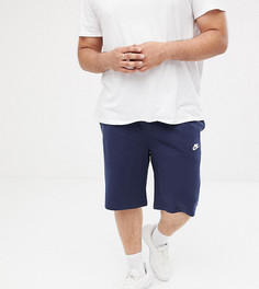 Темно-синие трикотажные шорты с логотипом Nike Club 804419-451 - Темно-синий