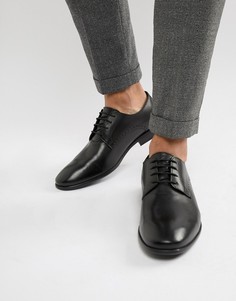 Строгие черные туфли дерби Base London - Черный