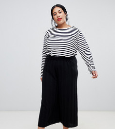 Кюлоты в рубчик ASOS DESIGN Curve - Черный