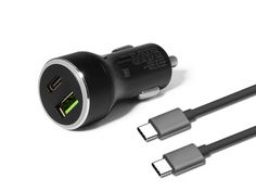 Зарядное устройство DF Tor-07 1xUSB QC 3.0 Type-C кабель Type-C/Type-C