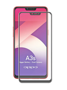 Аксессуар Защитное стекло для Oppo A3s DF Fullscreen+Fullglue oColor-04 Black