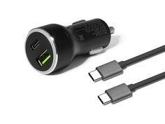 Зарядное устройство DF AutoTor-07 1xUSB QC 3.0 Кабель MicroUSB/Type-C
