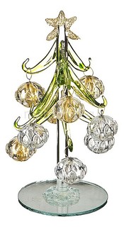 Ель новогодняя с елочными шарами (15 см) ART 594-100