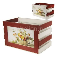 Ящик декоративный Корзина с цветами 828 Акита