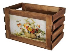 Ящик декоративный Корзина с цветами 807 Акита