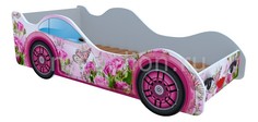 Кровать-машина Бабочка в розах M015 Кровати машины