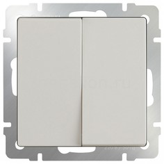 Выключатель двухклавишный без рамки Слоновая кость WL03-SW-2G-ivory Werkel