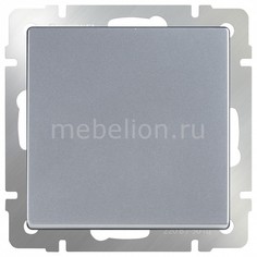 Выключатель одноклавишный без рамки Серебряный WL06-SW-1G Werkel