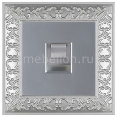 Розетка Ethernet RJ-45 Antik (Серебряный) WL06-RJ-11+WL06-RJ-45 Werkel