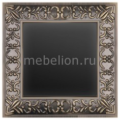 Выключатель одноклавишный Antik (Черный матовый) WL08-SW-1G-LED+WL08-SW-1G Werkel