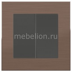 Выключатель двухклавишный Aluminium (Серо-коричневый) WL07-SW-2G+WL07-SW-2G Werkel