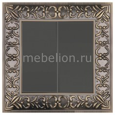 Выключатель двухклавишный Antik (Серо-коричневый) WL07-SW-2G+WL07-SW-2G Werkel