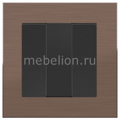 Выключатель трехклавишный без рамки Aluminium (Черный матовый) WL08-SW-2G+WL08-SW-3G Werkel