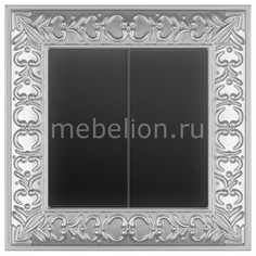 Выключатель проходной двухклавишный Antik (Черный матовый) WL08-SW-2G-2W-LED+WL08-SW-2G-2W Werkel