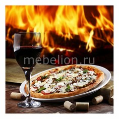 Панно (40х40 см) Вино и пицца 1744084К4040 Ekoramka