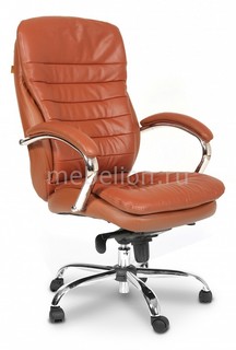 Кресло для руководителя Chairman 795 коричневый/хром, черный