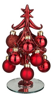 Ель новогодняя с елочными шарами (15 см) ART 594-109