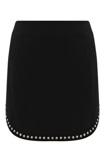 Хлопковая мини-юбка с декоративной отделкой Saint Laurent