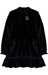 Бархатное мини-платье с декором Ermanno Scervino