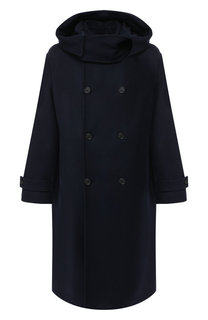 Двубортное шерстяное пальто с капюшоном Stella McCartney