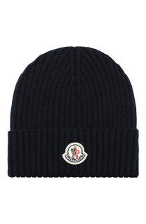 Кашемировая шапка с логотипом бренда Moncler