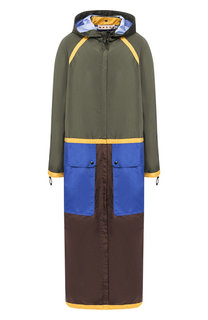 Пальто с капюшоном и накладными карманами Marni
