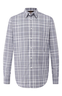 Хлопковая рубашка с воротником кент Zegna Couture