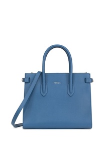 Синяя кожаная сумка Furla