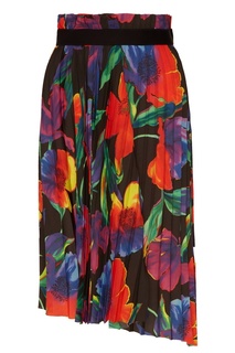 Плиссированная юбка с цветочным принтом Balenciaga