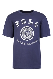 Синяя футболка с логотипом Ralph Lauren Kids