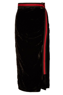 Черная бархатная юбка Laroom